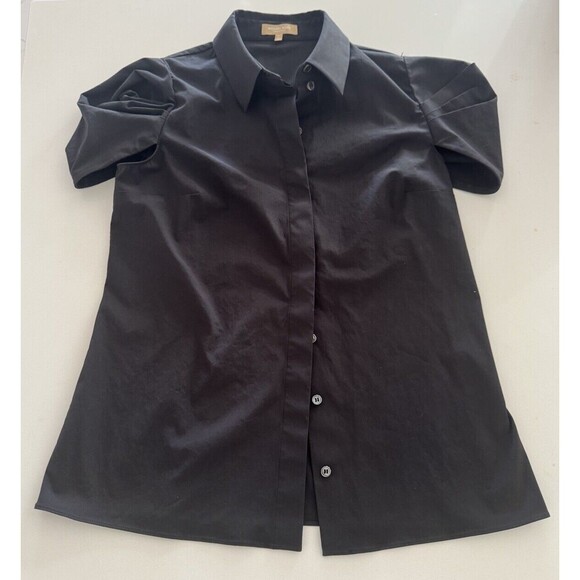 Michael Kors Collection Italy button up shirt Gold label Crushed sleeve size 10 - Picture 3 of 16